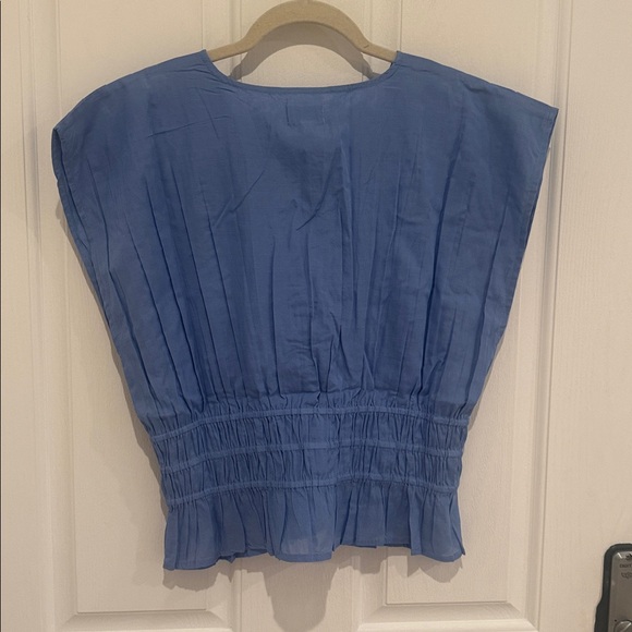 Elan Women’s Sahara Short Sleeves Top In Blue - Picture 6 of 7